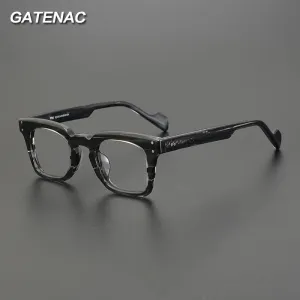 Gatenac Unisex Full Rim Square Acetate Eyeglasses Gxyj-1172