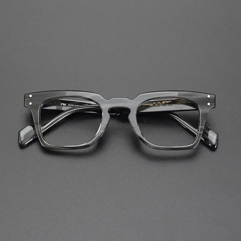 Gatenac Unisex Full Rim Square Acetate Eyeglasses Gxyj-1172