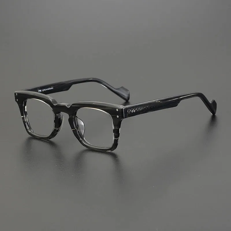 Gatenac Unisex Full Rim Square Acetate Eyeglasses Gxyj-1172