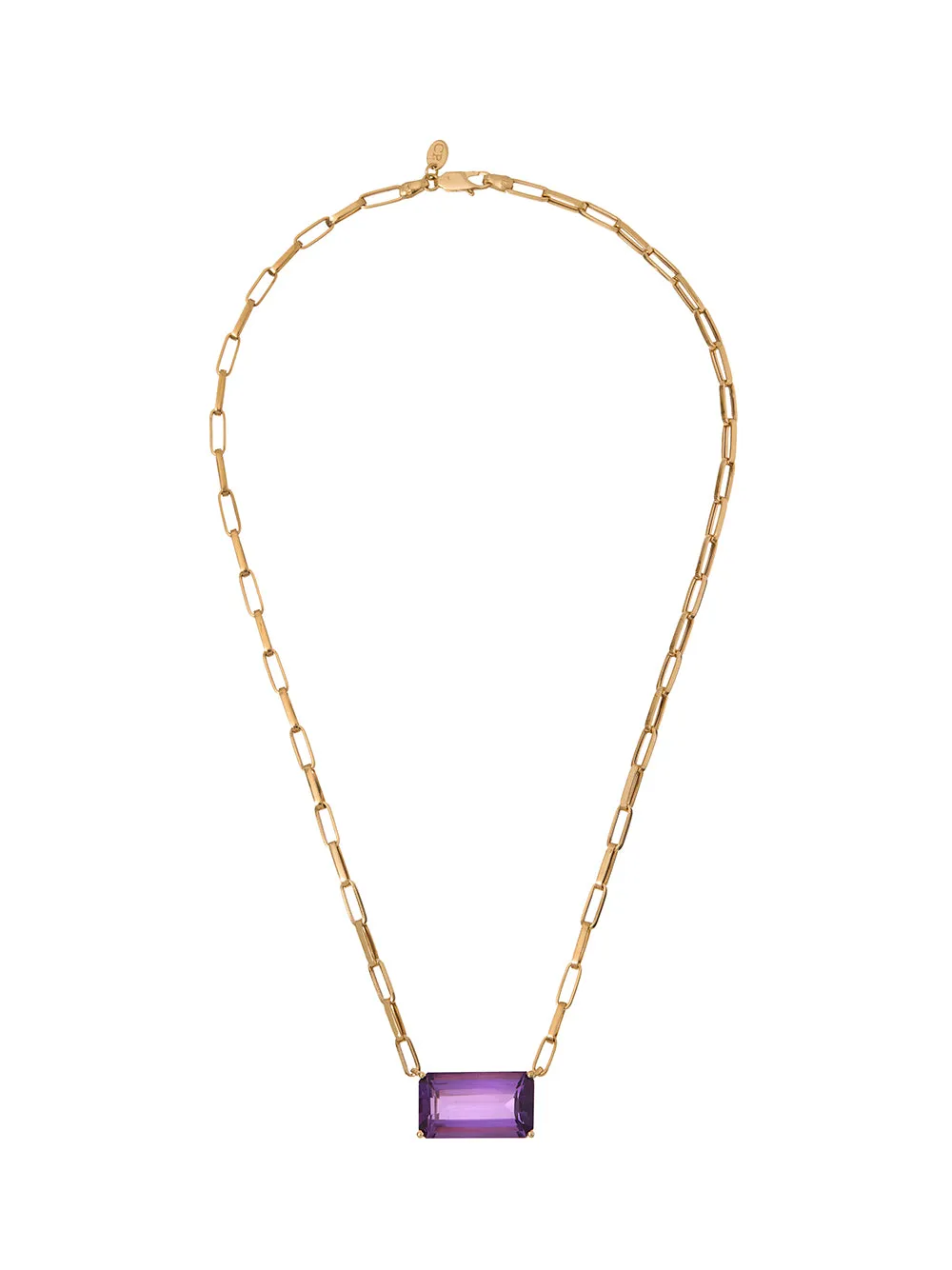 Gold Necklace with Amethyst