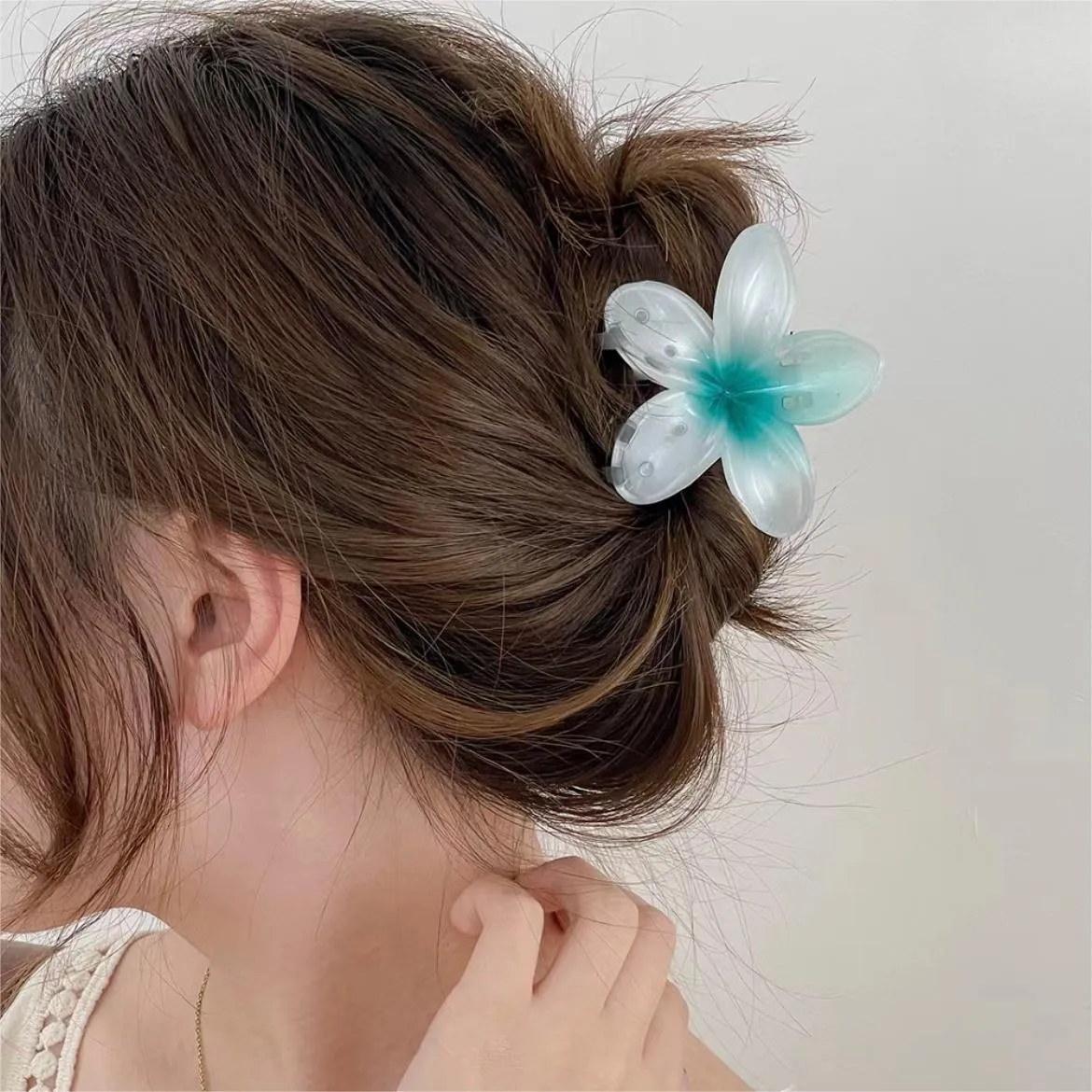 Gradient Flower Hair Clip Hair Claw Set