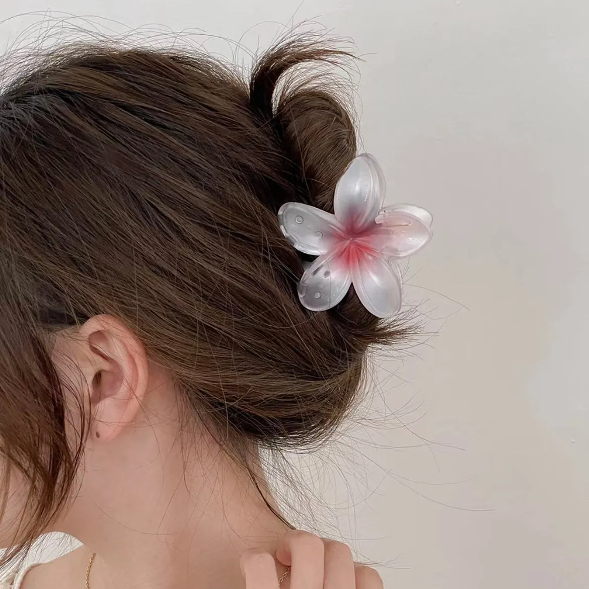 Gradient Flower Hair Clip Hair Claw Set