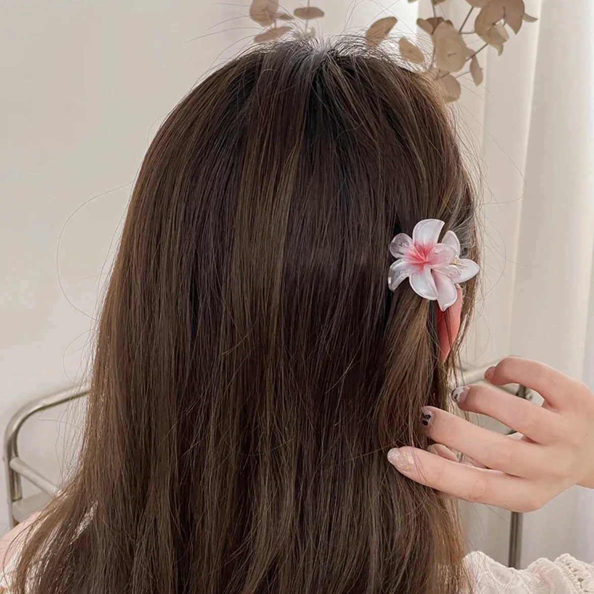 Gradient Flower Hair Clip Hair Claw Set