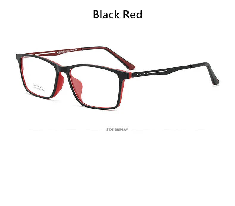 Hdcrafter Men's Full Rim Square Titanium Frame Eyeglasses Y2012