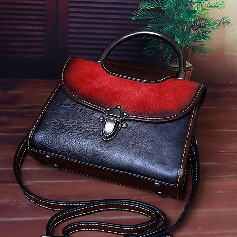 High Quality Real Cowhide Women Messenger Shoulder Tote Bags Female