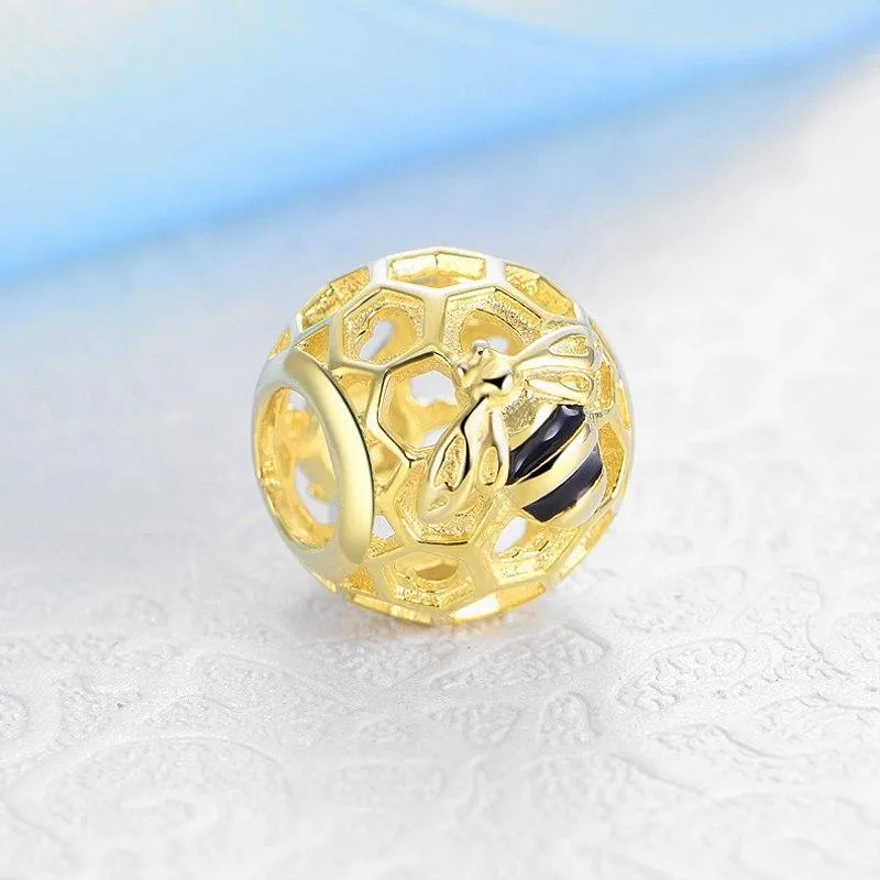Honey Bee Charms Sterling Silver-Pandora Style