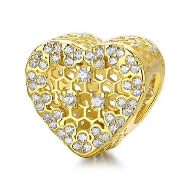 Honey Bee Charms Sterling Silver-Pandora Style