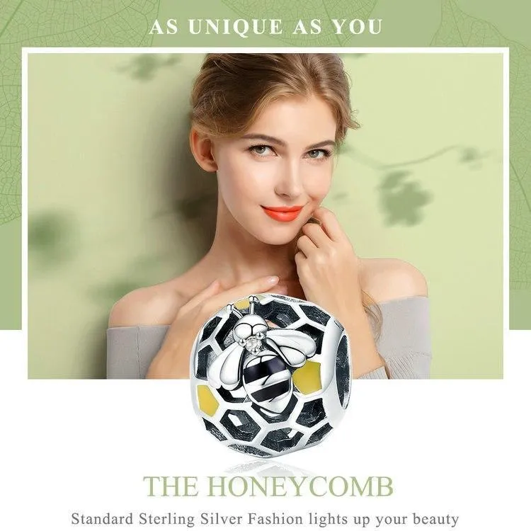 Honey Bee Charms Sterling Silver-Pandora Style