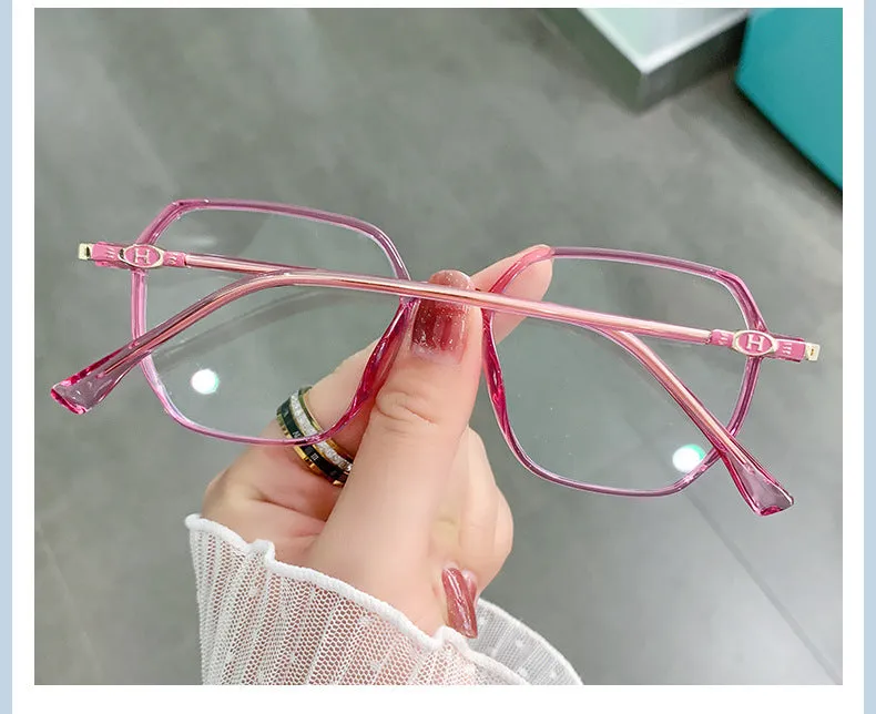 Hotony Women's Full Rim TR 90 Resin Square Frame Eyeglasses Lk304
