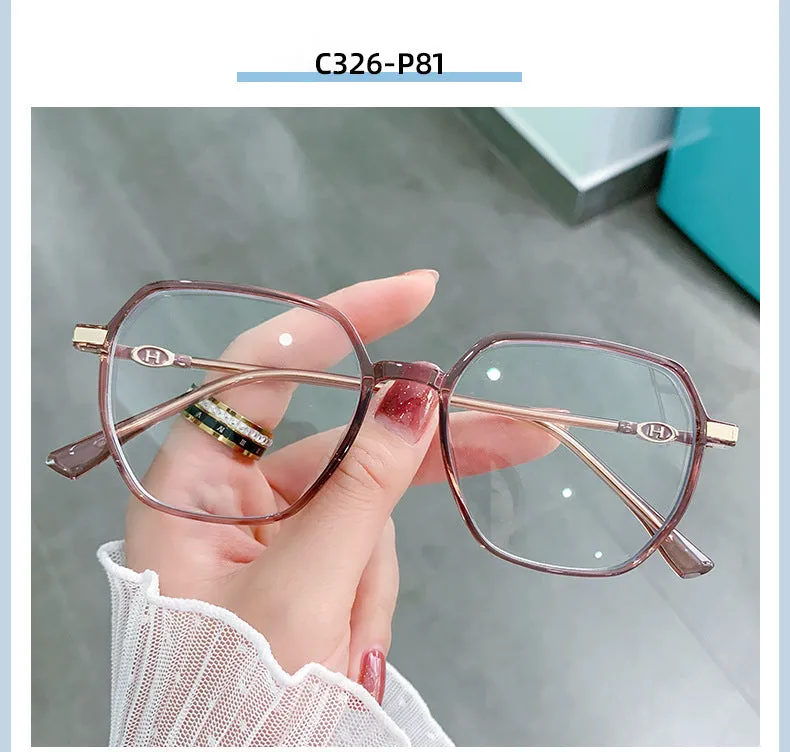 Hotony Women's Full Rim TR 90 Resin Square Frame Eyeglasses Lk304