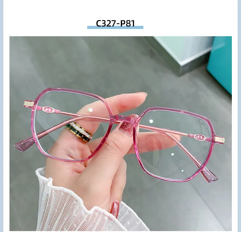 Hotony Women's Full Rim TR 90 Resin Square Frame Eyeglasses Lk304