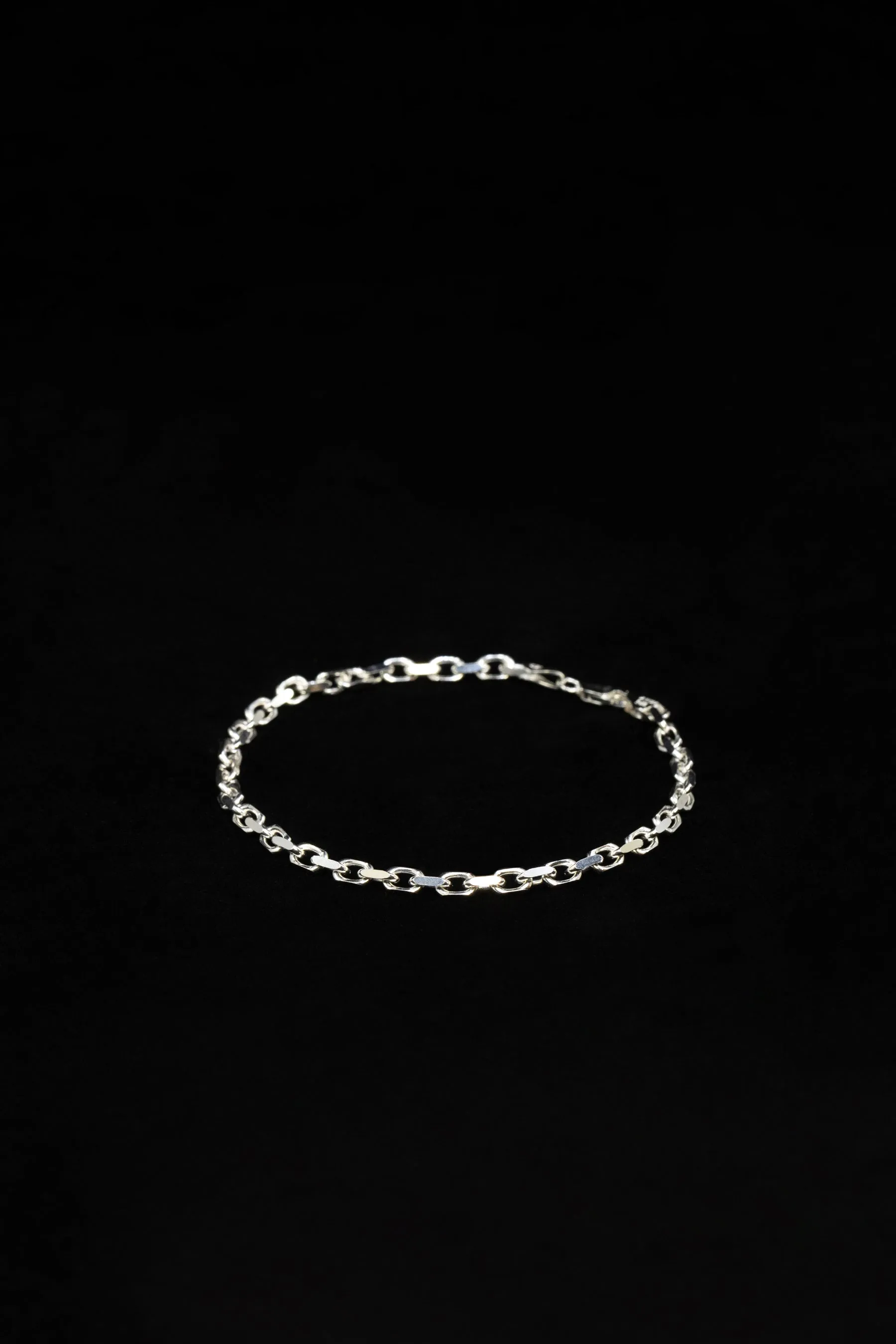 House Of Auric Straight Cut Cable Bracelet Sterling Silver