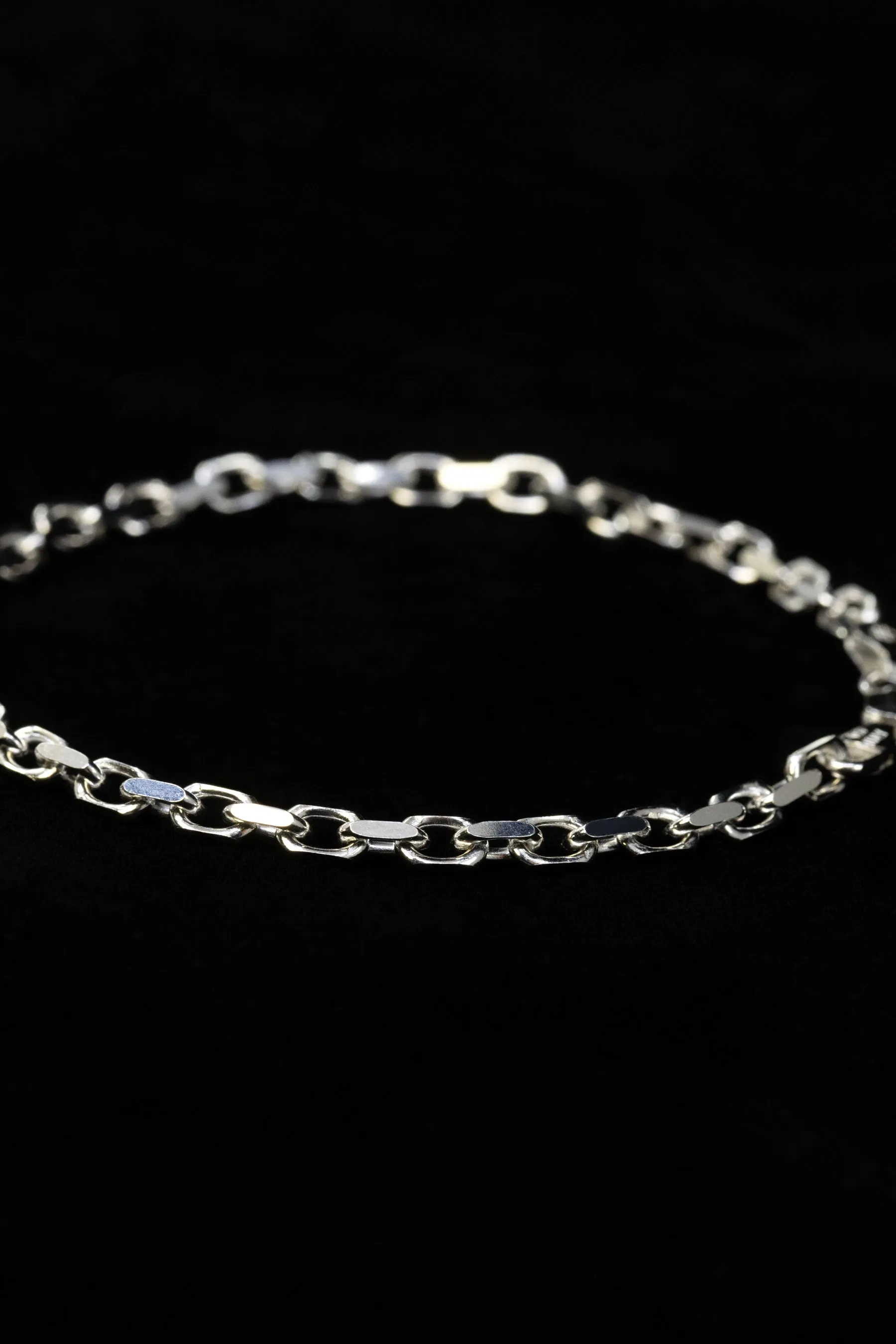 House Of Auric Straight Cut Cable Bracelet Sterling Silver