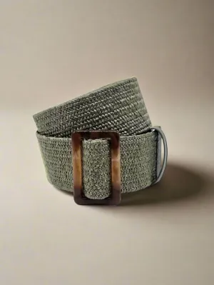 Kylie Woven Belt in Khaki