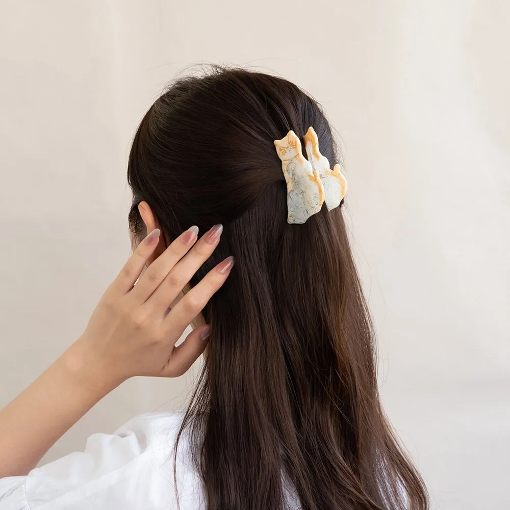 Laid Back Cat Hair Claw Clip