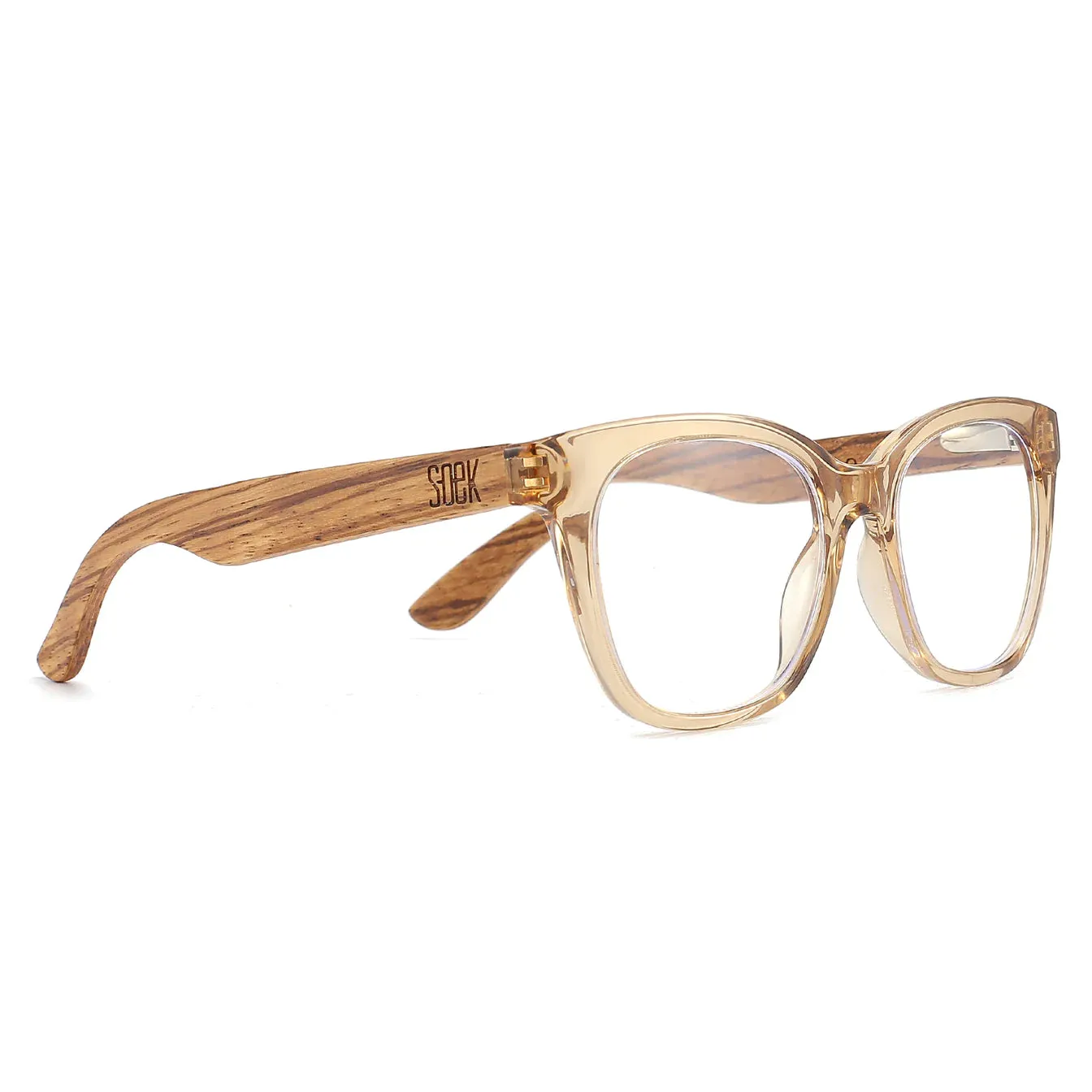LILA GRACE CHAMPAGNE -  Wooden Blue Light Blocking Magnifying Reader