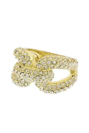 Linked-In Crystal Ring