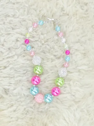 Magenta & Lime Bubblegum Necklace