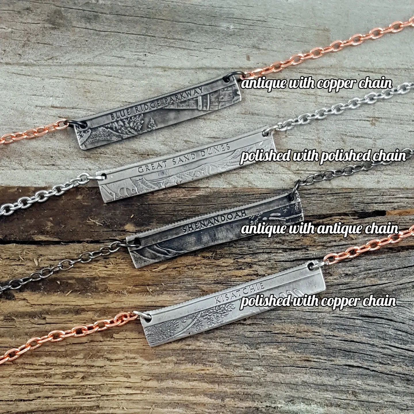 National Park Quarter Coin Bar Necklace
