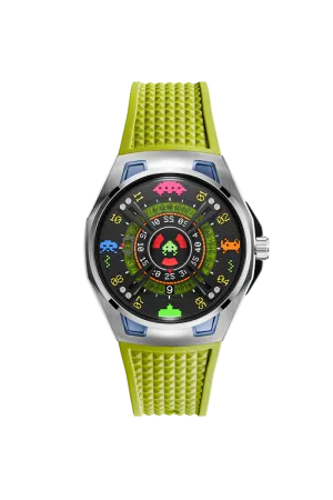 Nubeo OAO Automatic Space Invaders Limited Edition Galaxy Green Men's Watch NB-6099-SI-01