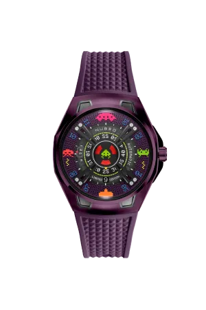 Nubeo OAO Automatic Space Invaders Limited Edition Innader Indigo Men's Watch NB-6099-SI-05