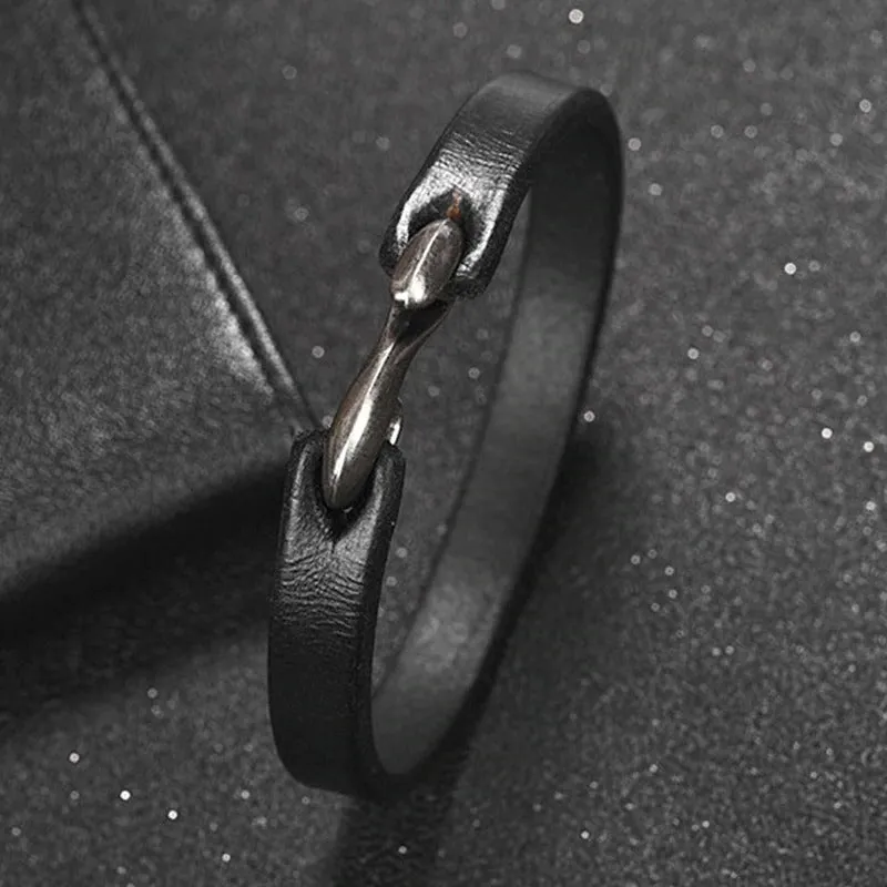 Original Style Bracelets for Men and Women / Vintage Black/Brown Genuine Leather Bracelet