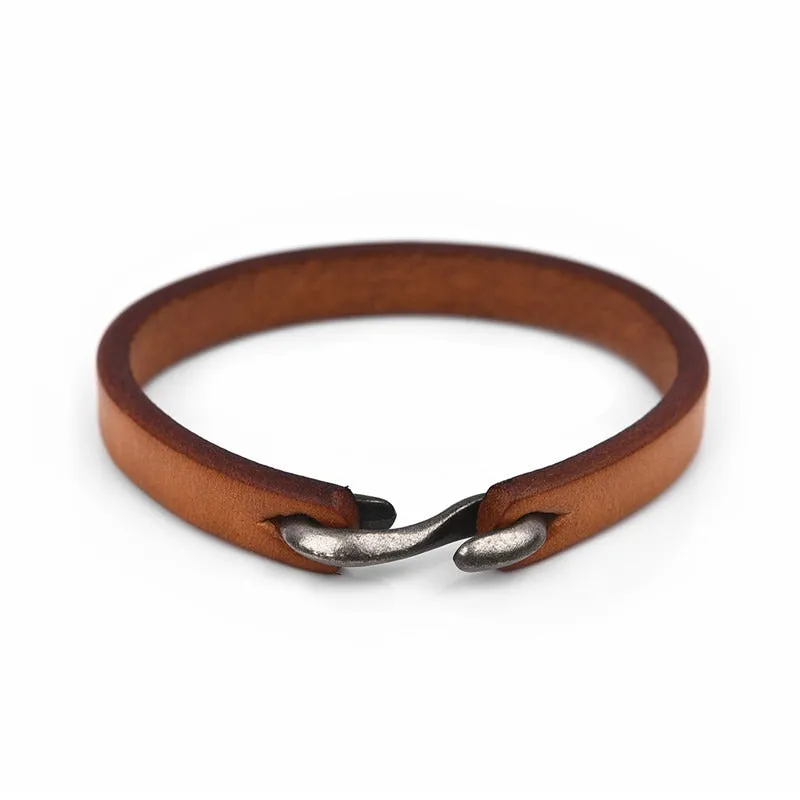 Original Style Bracelets for Men and Women / Vintage Black/Brown Genuine Leather Bracelet