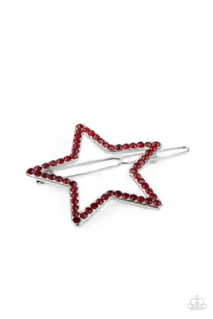 Paparazzi Hair Accessories ~ Stellar Standout - Red