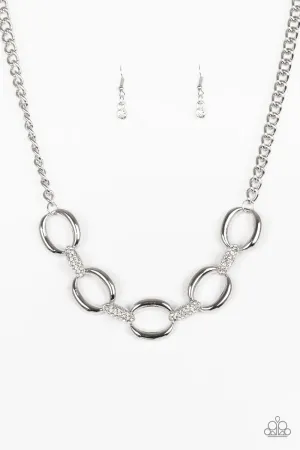 Paparazzi Necklace ~ Boss Boulevard - White