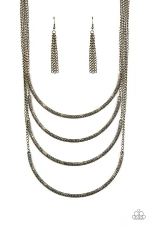 Paparazzi Necklace ~ It Will Be Over MOON - Brass