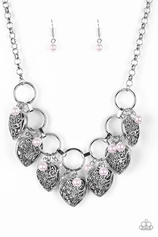 Paparazzi Necklace ~ Very Valentine - Pink