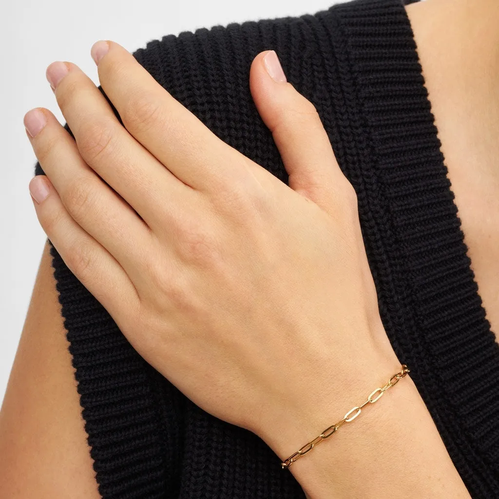 Paperclip Bracelet gold plated - Gold plated