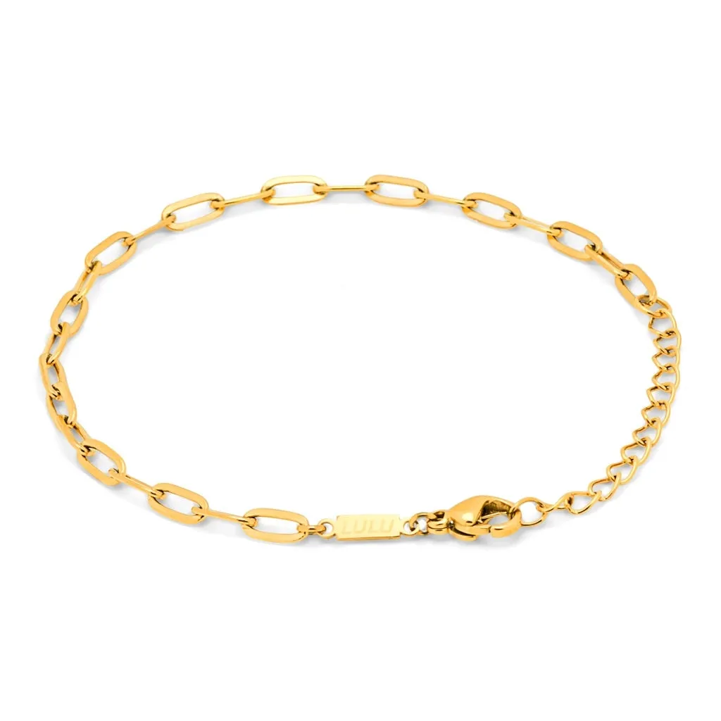 Paperclip Bracelet gold plated - Gold plated