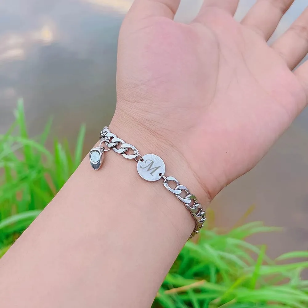 Personalized Couples Bracelets Initial Letter Matching Bracelets for Couples His and Her Bracelets for Couples Wife Husband Long Distance Gifts