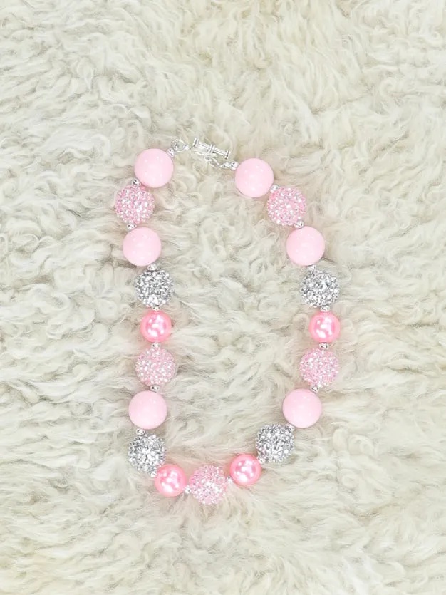 Pink & Silver Bubblegum Necklace