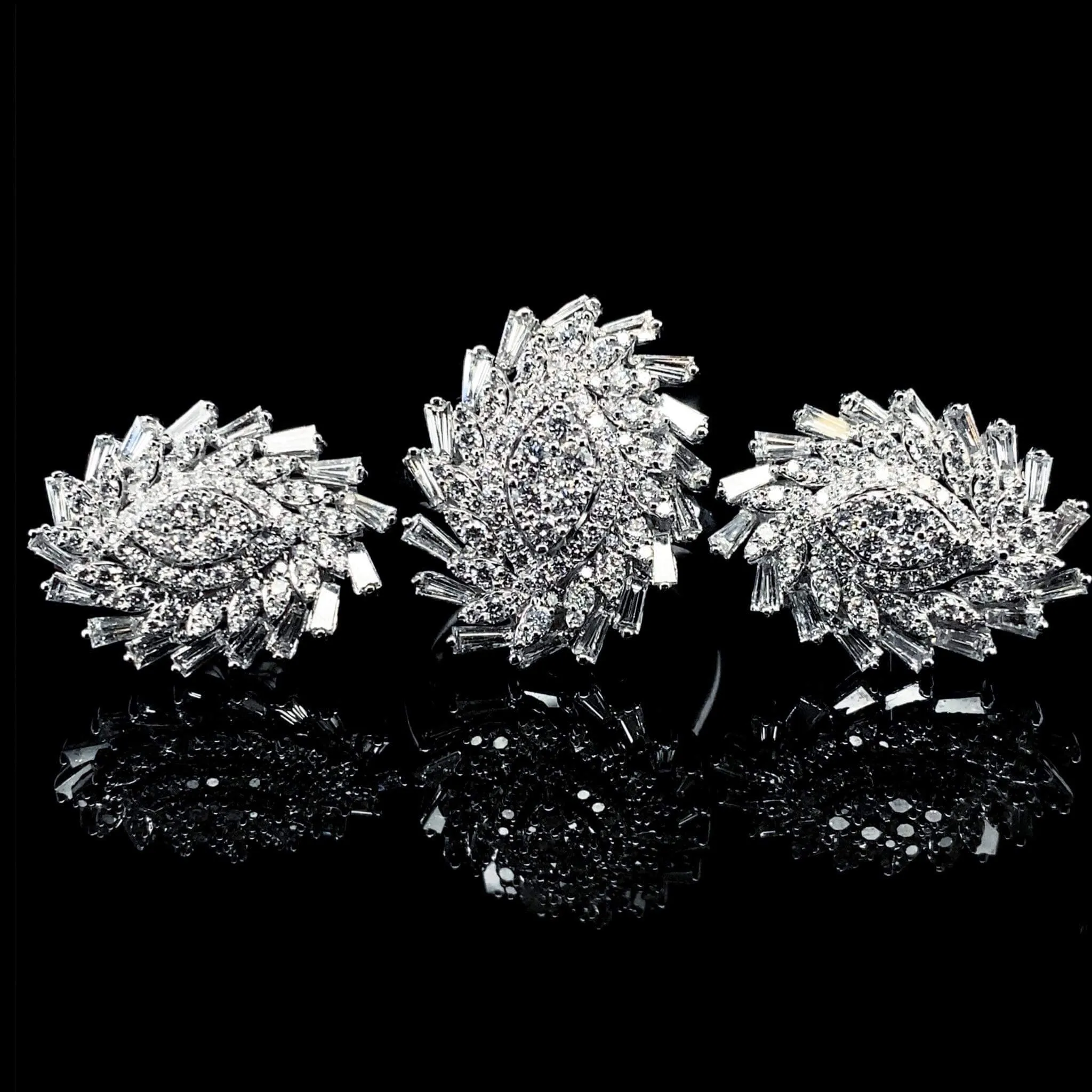 PREORDER| Floral Spiraling Diamond Jewelry Set 18kt