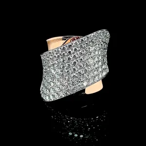 PREORDER | Rose Crossover Statement Colored Diamond Ring 14kt