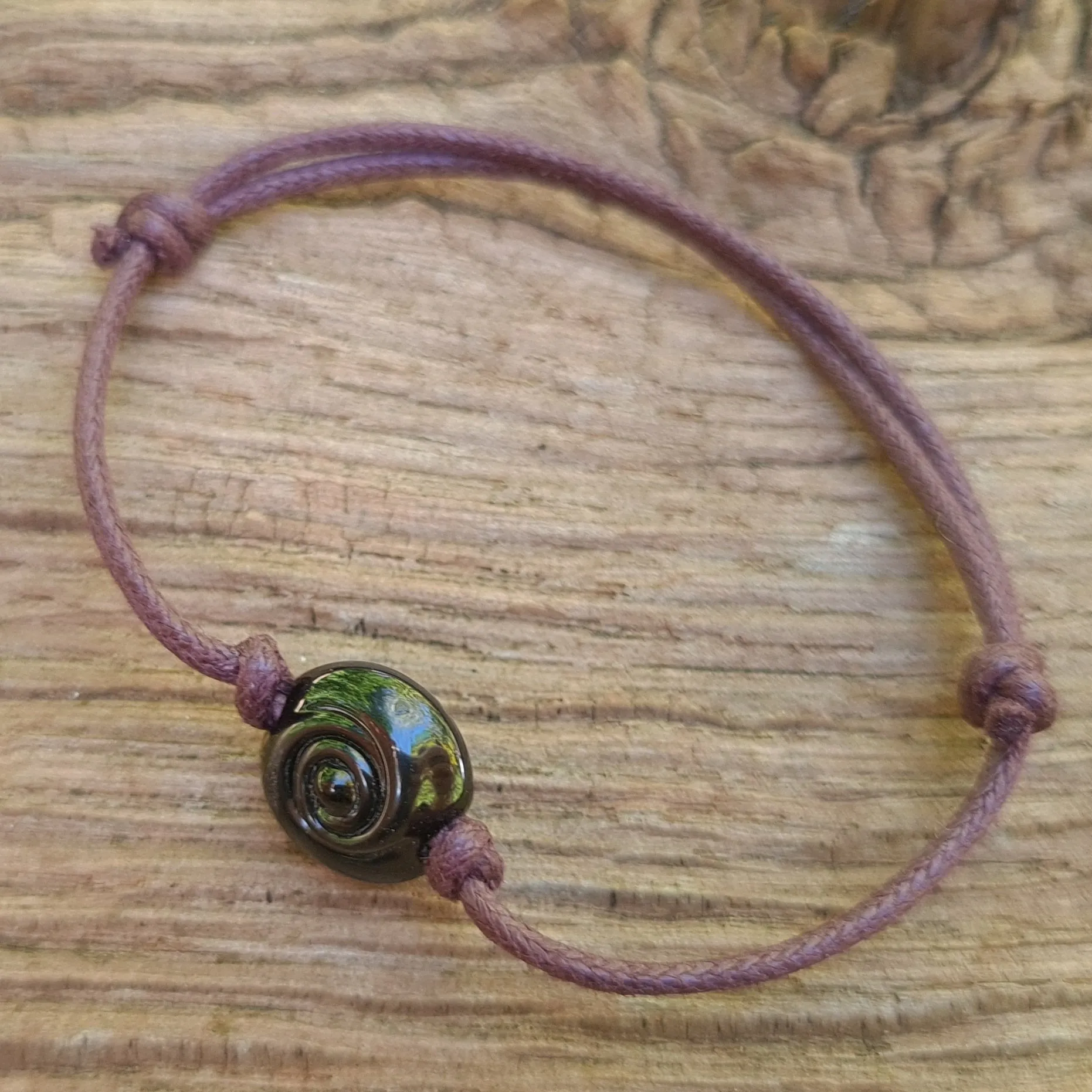 Simple Bracelet - Heart or Pebble style on a cotton cord