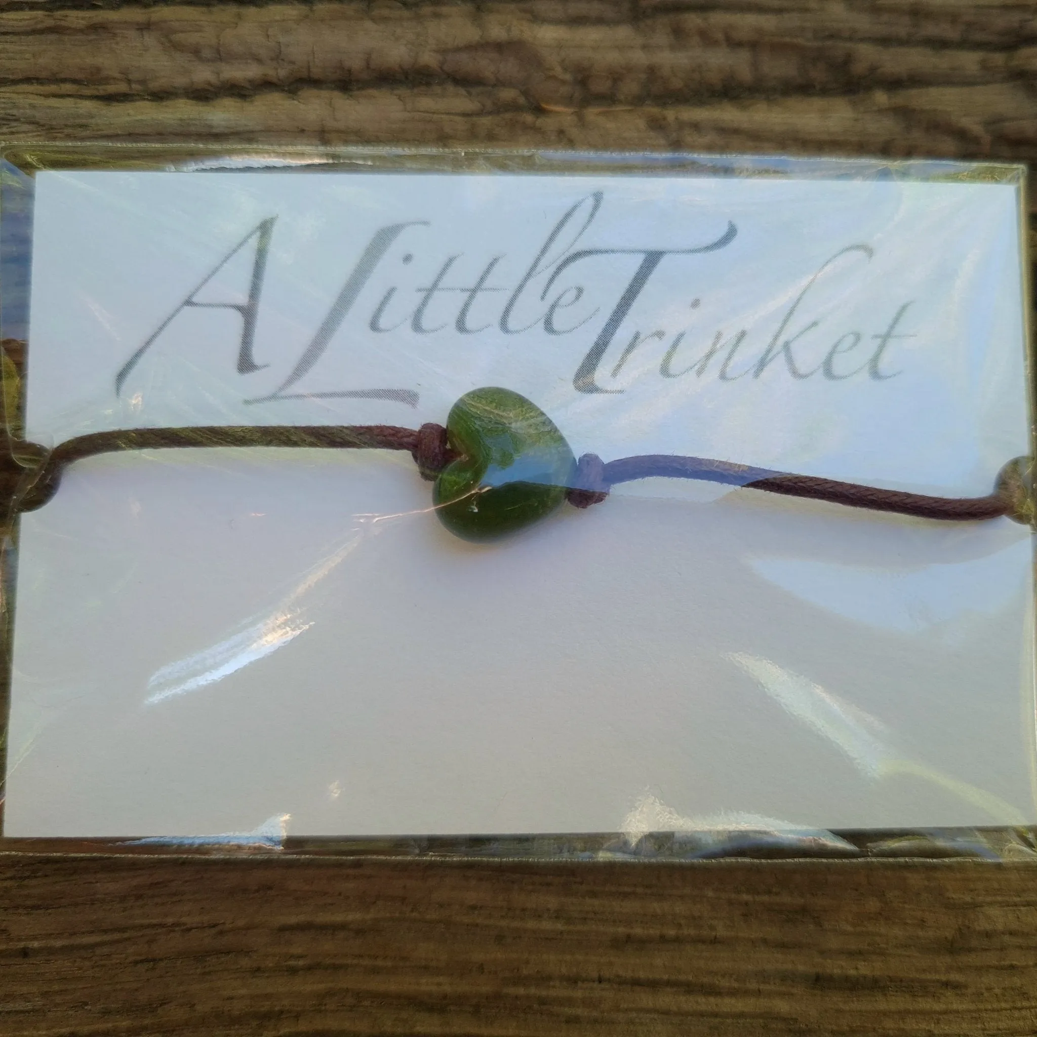 Simple Bracelet - Heart or Pebble style on a cotton cord
