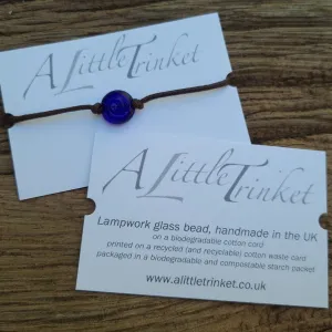 Simple Bracelet - Heart or Pebble style on a cotton cord