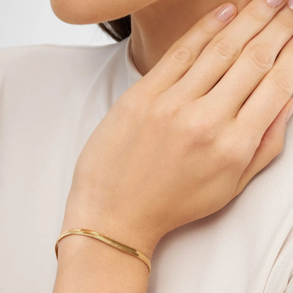 Snake Bracelet gold plated - Gold plated
