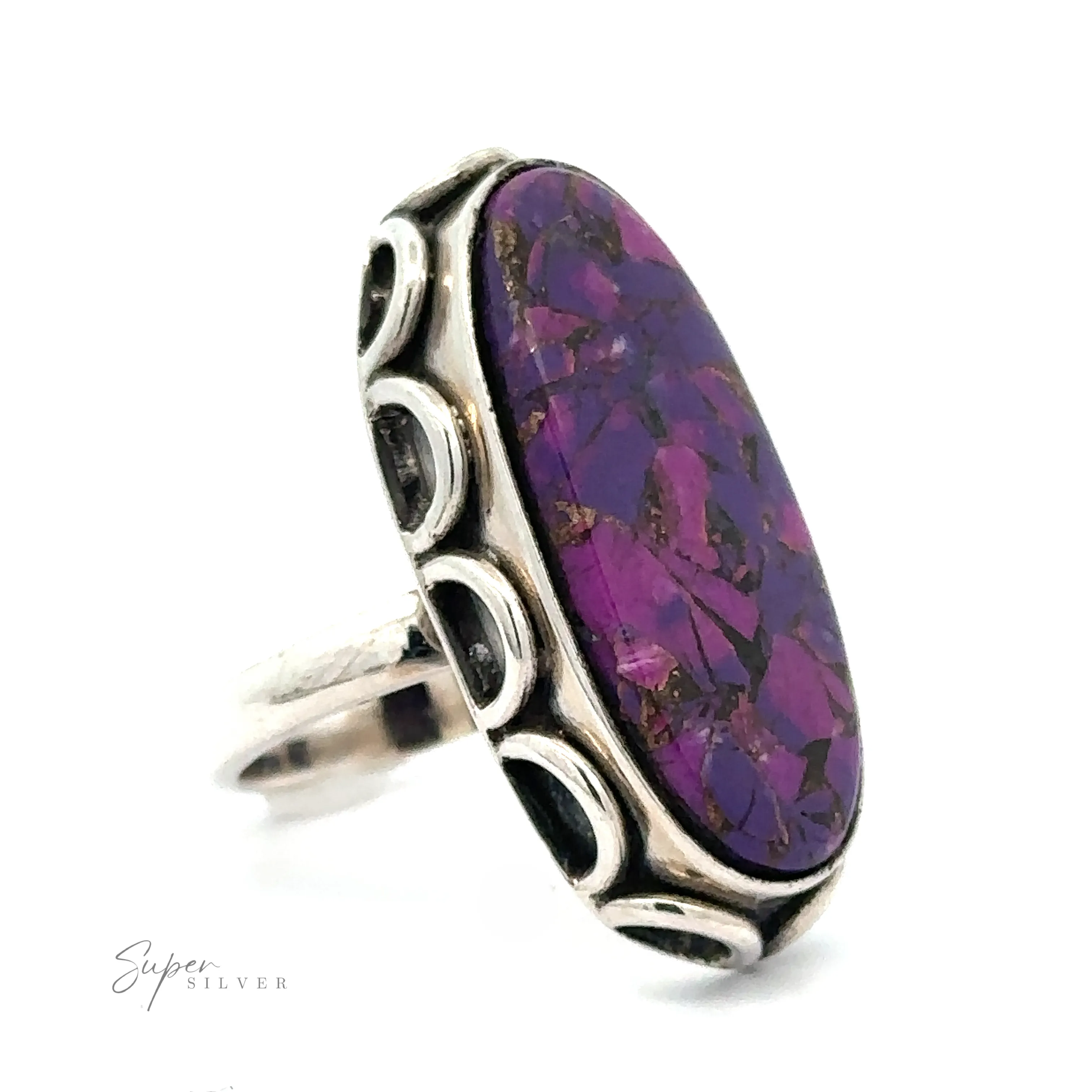 Statement Purple Turquoise Ring