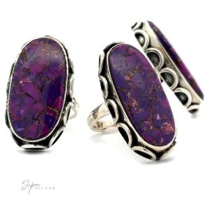 Statement Purple Turquoise Ring