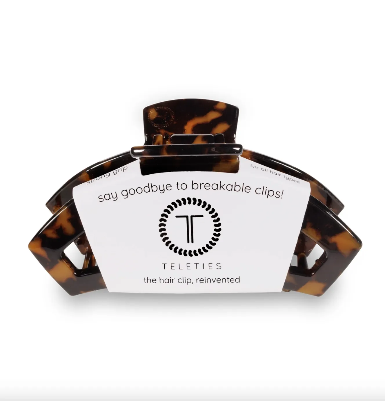 teleties large hair clip - tortoise