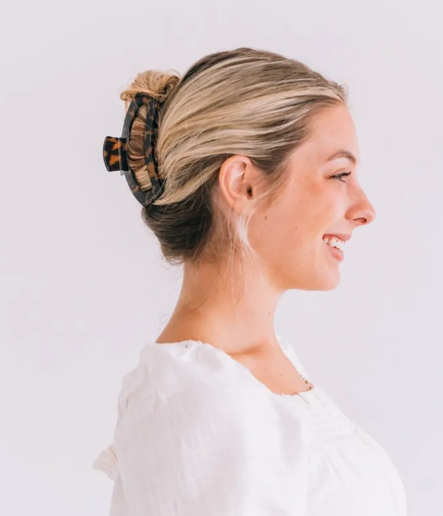 teleties large hair clip - tortoise