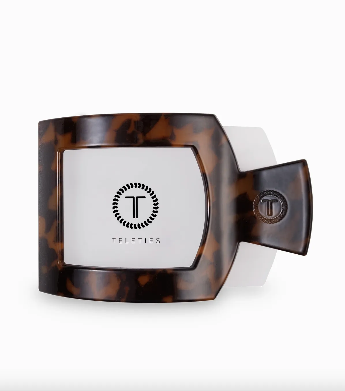 teleties large square flat hair clip - tortoise