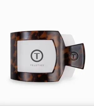 teleties large square flat hair clip - tortoise
