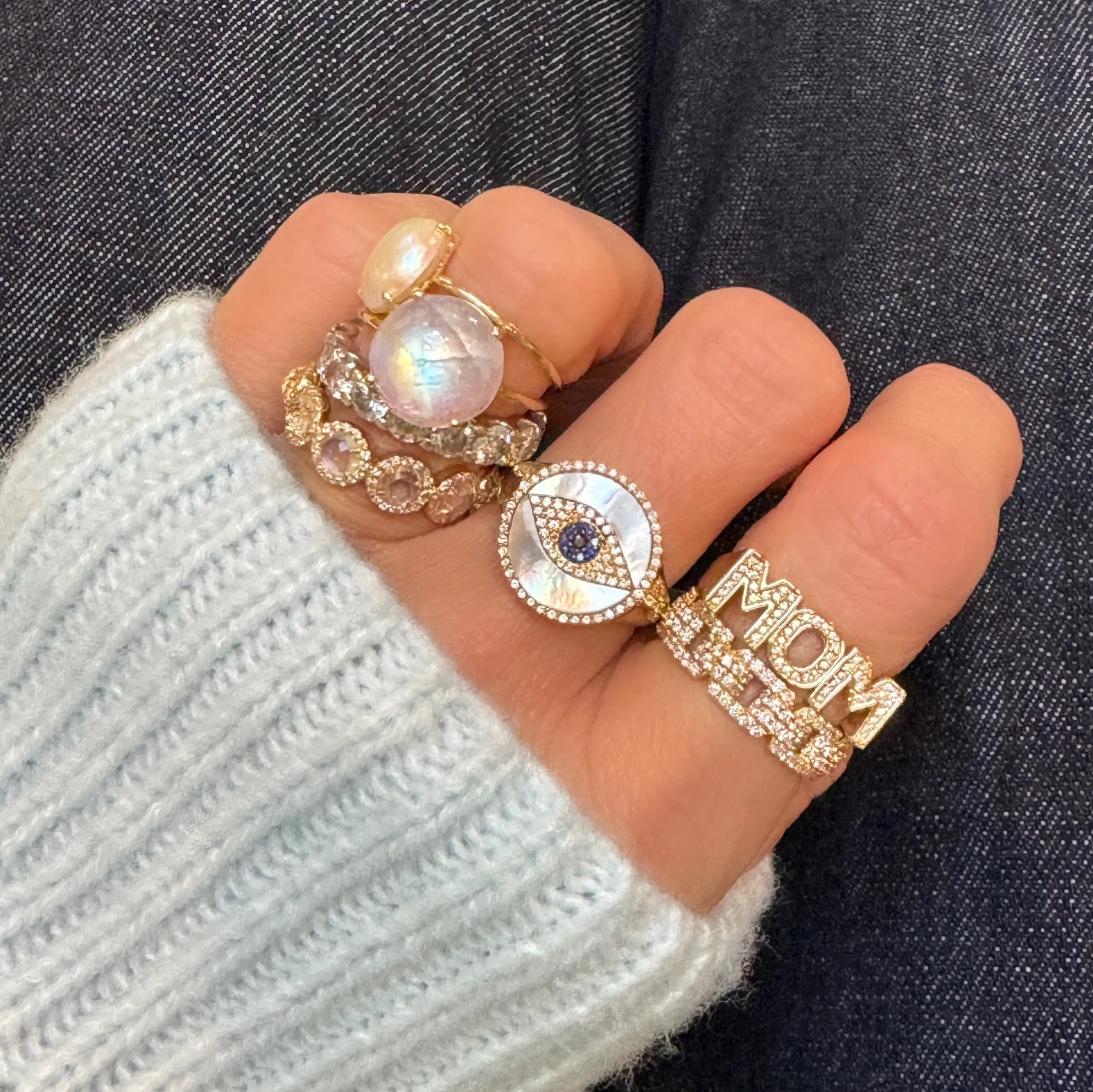 The Ultimate Diamond Mom Stacking Ring
