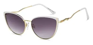 Vincent Chase By Lenskart | Gold Pink Full Rim Cat Eye | Fashion Essentials | Branded Latest and Stylish Sunglasses | 100% UV Protected | Women | Large | VC S15802