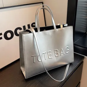 Women Large Capacity Top Quality Pu Leather Tote  Bag
